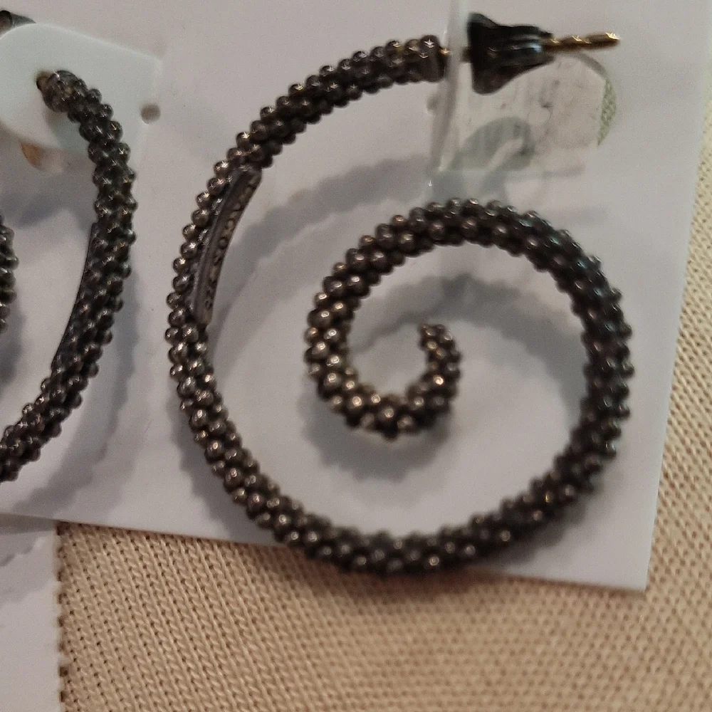Nordstrom Sterling Silver Spiral Earrings - Picture 5 of 5